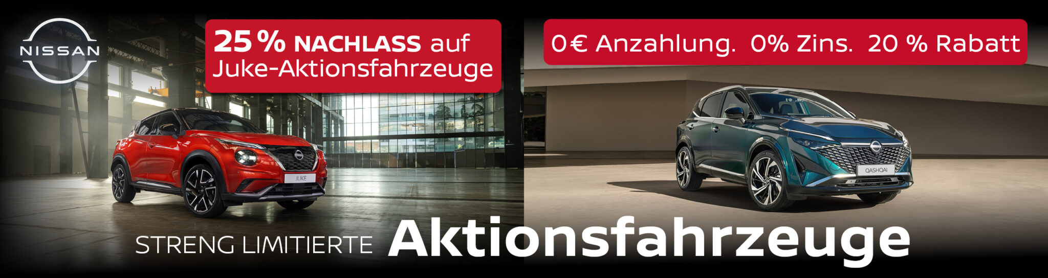 Nissan Juke & Nissan Qashqai Aktionsfahrzeuge